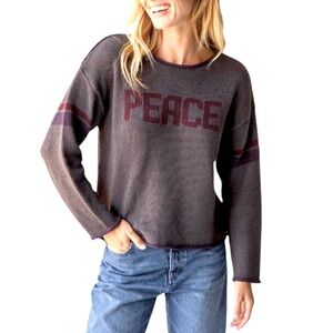 Natural Life Carson Peace Sweater Charcoal, size M